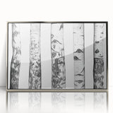 Mid-century modernist art depicting Aspen, Colorado, in muted earth tones on a framed acrylic print.
