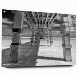 Acrylic print of Daytona scenery in muted blue and green tones, suitable for bedroom or dining room decor.