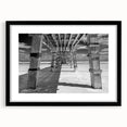 Extra large abstract art print featuring vibrant, colorful textures, displayed in a black frame, ideal for living room decor.
