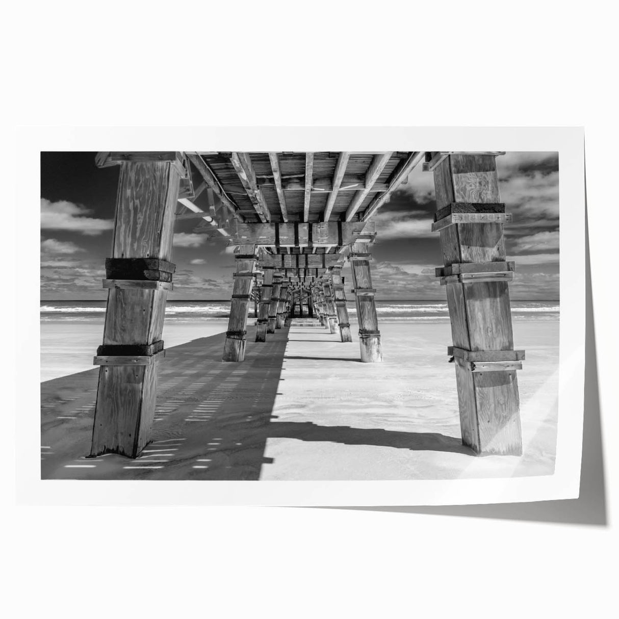 Extra large rolled print of Daytona scenery with vibrant floral elements in pastel shades, ideal for art wall dining room.
