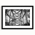 Abstract art print featuring vibrant, colorful scenery of Delaware in a black frame with a mat, ideal for living room decor.