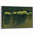 Black and white landscape art painting of Iowa scenery on framed canvas, suitable for bedroom wall decor.