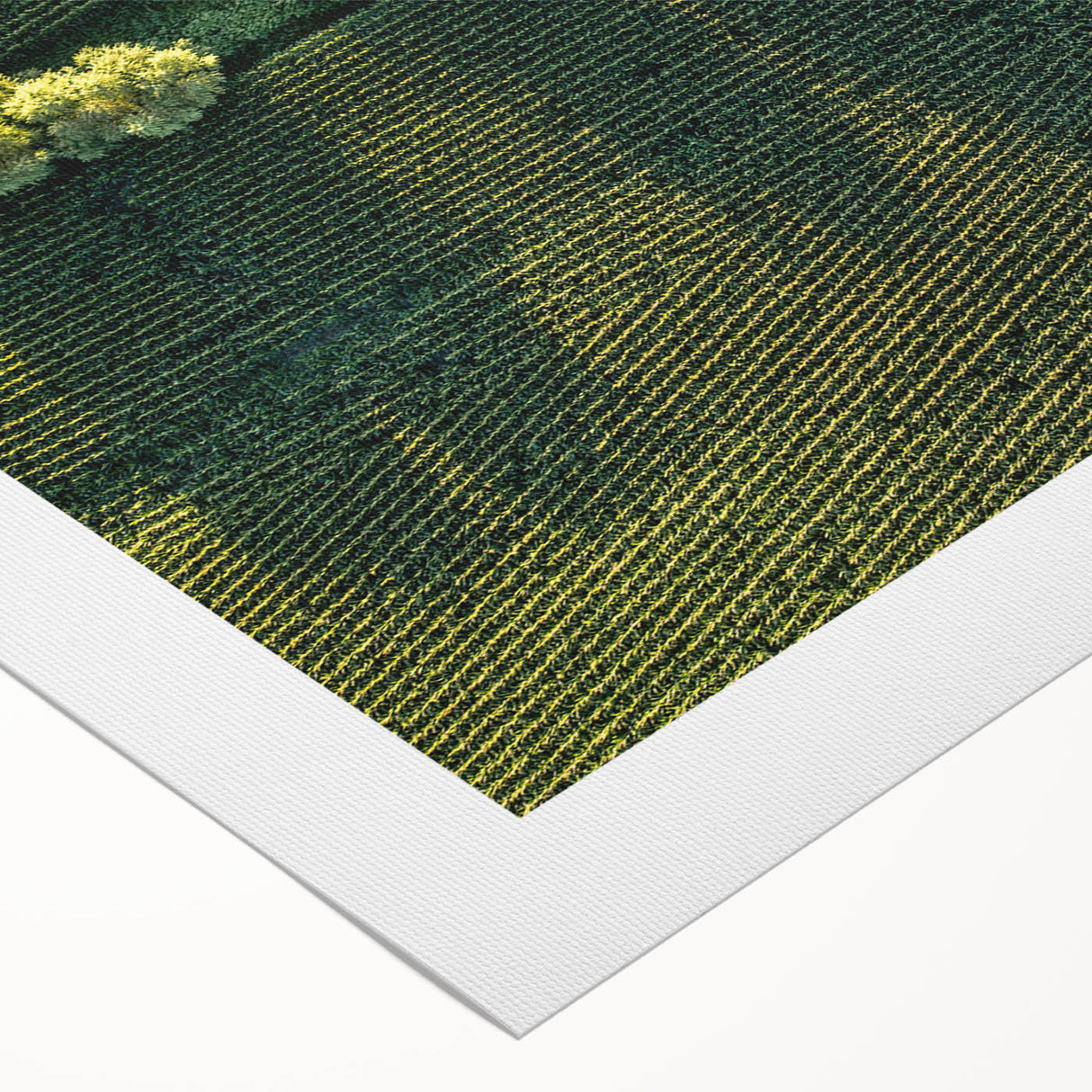 Art deco poster of Iowa scenery in muted earth tones on rolled canvas, suitable for dining room wall art.