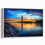 Vintage poster art of a Kansas scenery on a large framed canvas, featuring vibrant colors, ideal for living room decor.