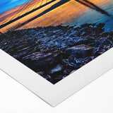 Art deco poster of a Kansas scenery in muted earth tones on rolled canvas, suitable for dining room wall art.