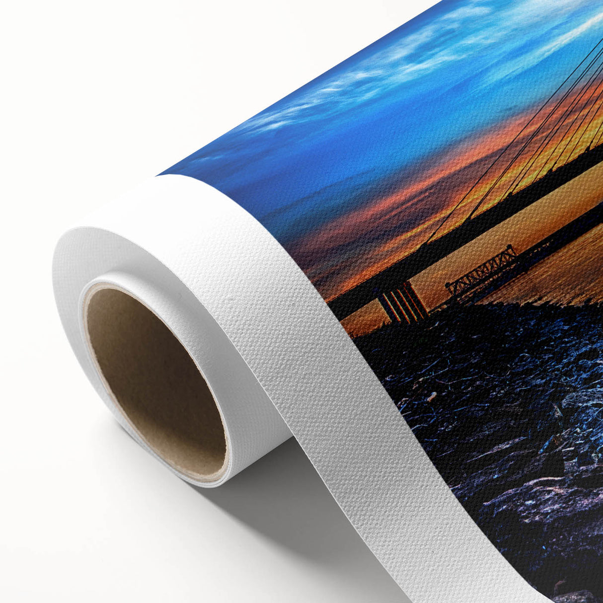 Art deco poster of Kansas scenery in muted earth tones on rolled canvas, ideal for nursery wall art.
