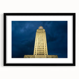 Colorful abstract art print of Louisiana scenery in vibrant hues on a large framed canvas, suitable for living room decor.