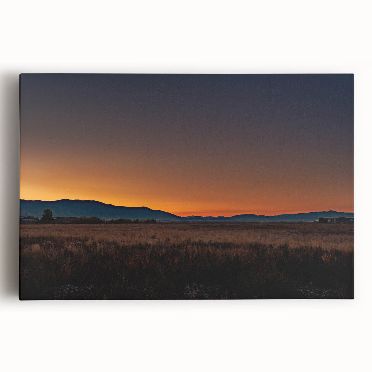 Black and white photograph of Montana scenery on large stretched canvas, suitable for kitchen wall art.