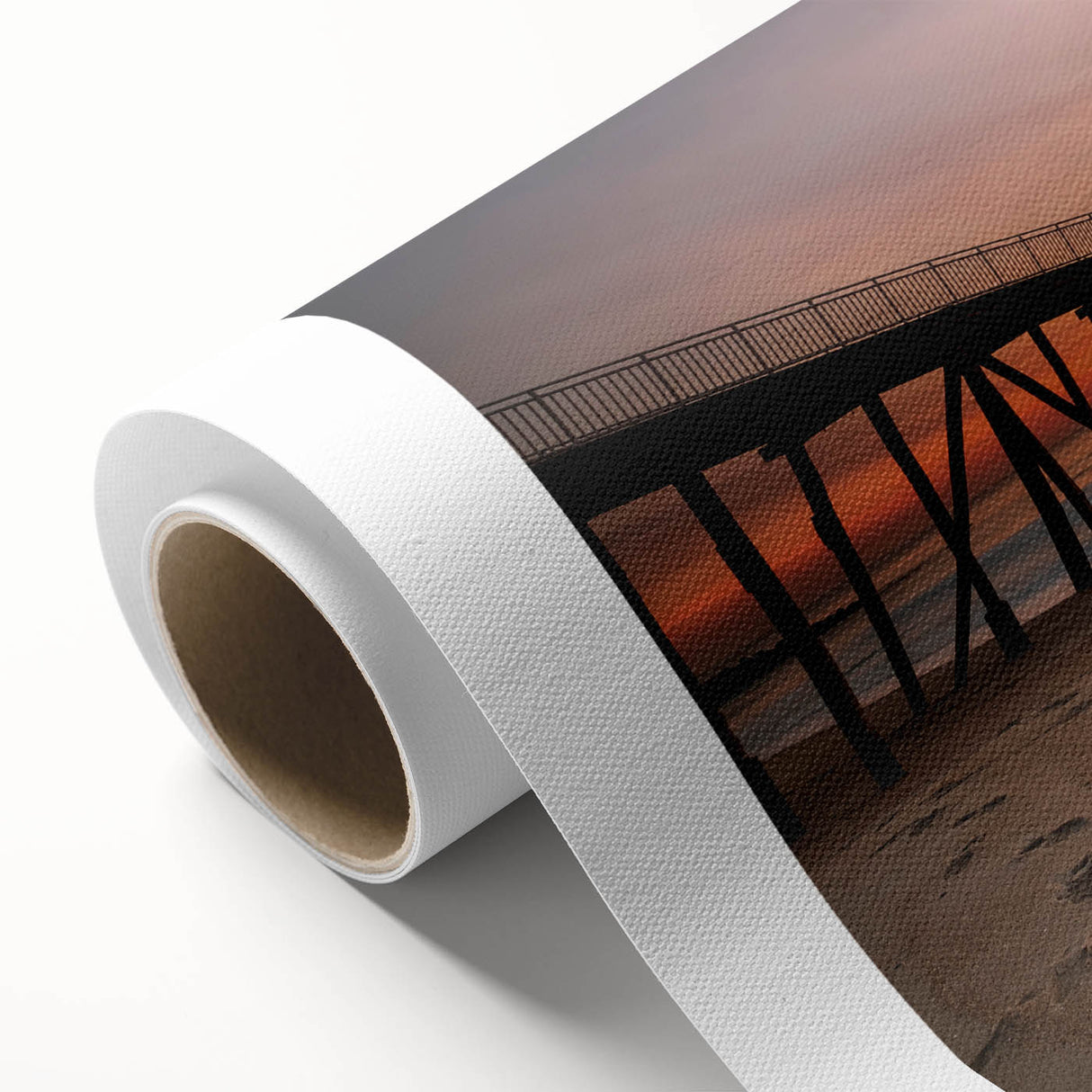 Art deco poster of New Jersey scenery in muted earth tones on rolled canvas, ideal for nursery wall art.