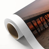 Art deco poster of New Jersey scenery in muted earth tones on rolled canvas, ideal for nursery wall art.