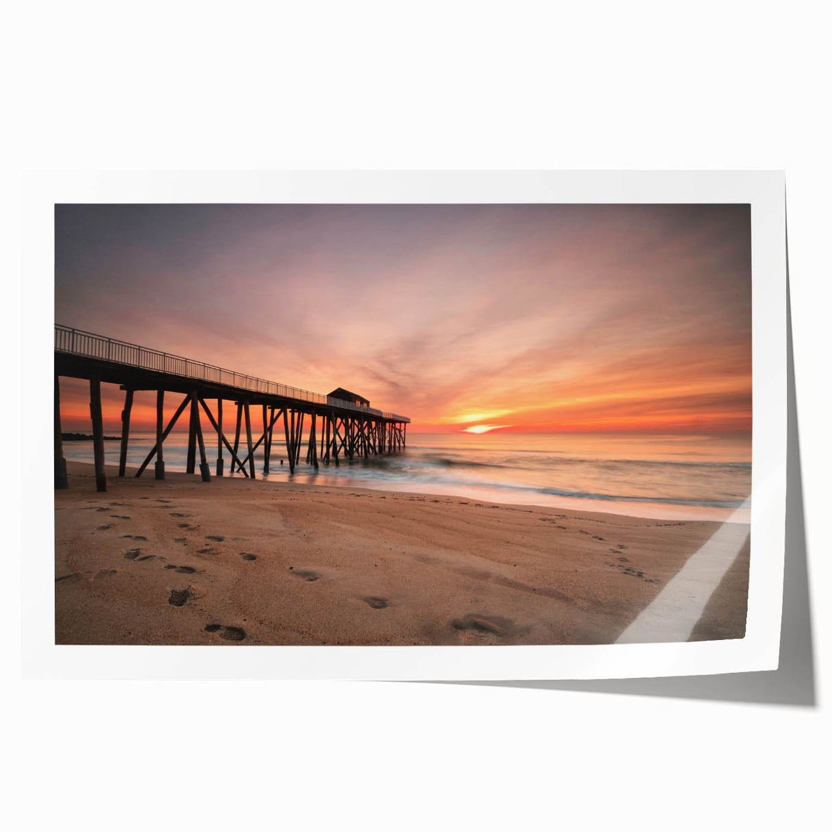 Rolled print of New Jersey scenery featuring soft pastel colors, ideal for art wall dining room.