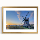 Extra large abstract art print of Charlotte skyline in textured gold frame, ideal for living room decor.