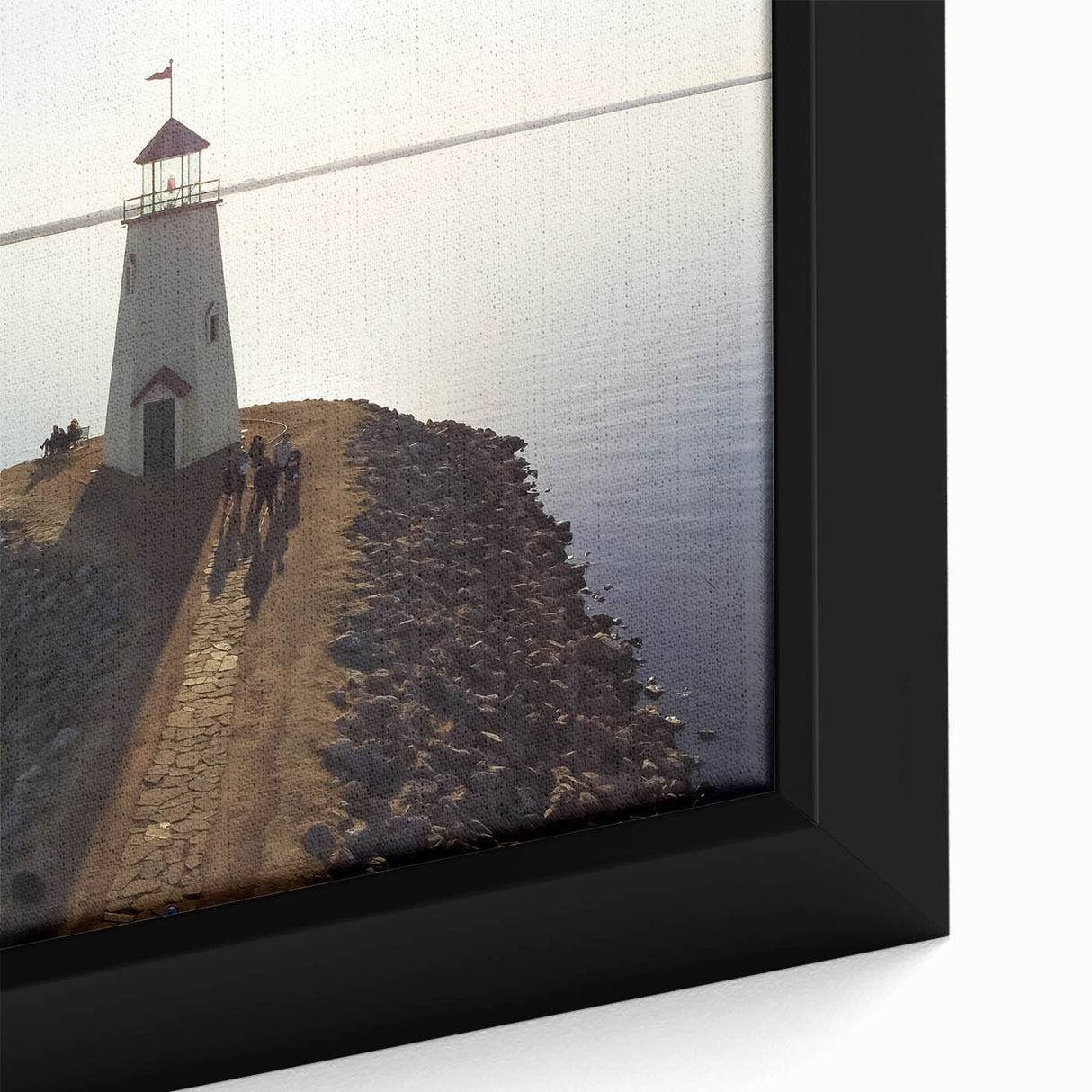 Extra large framed canvas featuring a textured depiction of the Oklahoma scenery in black with colorful art accents.