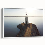 Vintage poster art of Oklahoma scenery on framed canvas with colorful and black accents, ideal for living room decor.