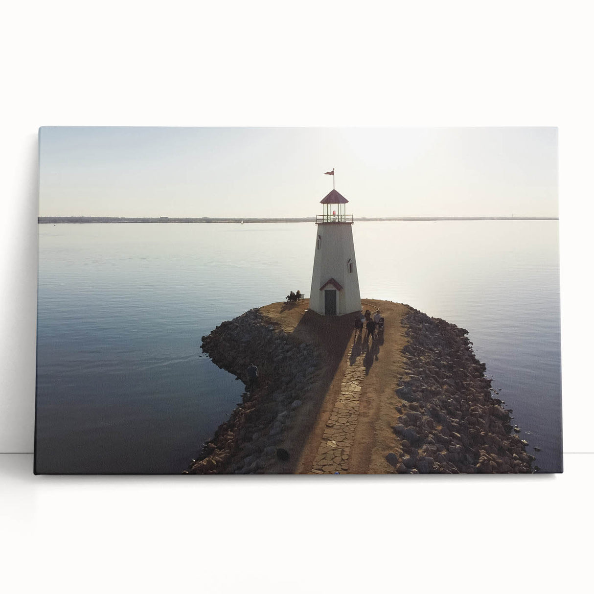 Black and white stretched canvas of Oklahoma scenery, ideal for kitchen wall art or bedroom ambiance.