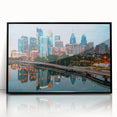 Large abstract wall art depicting Pennsylvania scenery in muted earth tones on a framed acrylic.