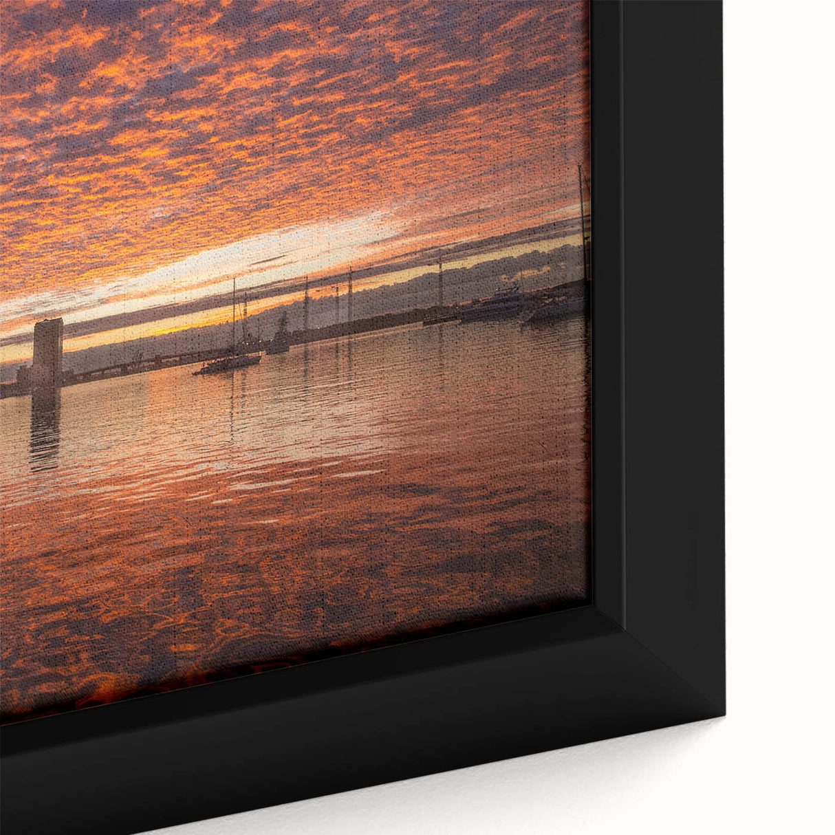 Extra large framed canvas featuring textured, colorful art of a Virginia landscape, ideal for living room decor.