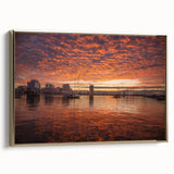 Framed canvas of a vintage-style Virginia landscape in muted gold and black tones, suitable for bedroom wall art.