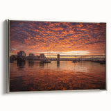Framed canvas of a vintage-style Virginia landscape painting with colorful art on a black background.