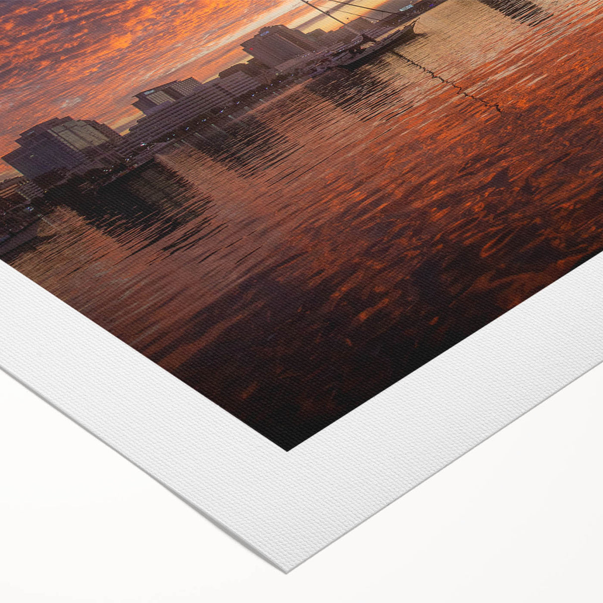 Art deco poster of Virginia scenery in muted blue and green tones on rolled canvas, suitable for dining room wall art.