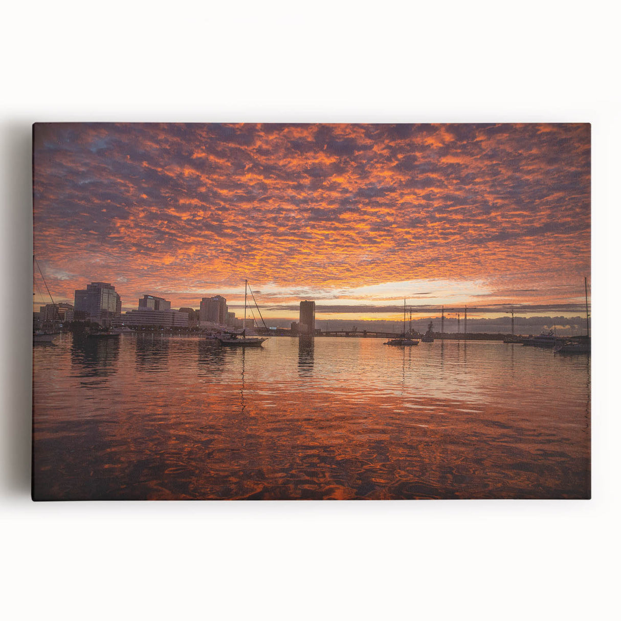 Black and white large art print of Virginia scenery on stretched canvas, suitable for kitchen wall art.
