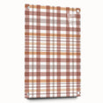 Large abstract wall art depicting fall seasons in warm orange and brown tones, acrylic glass format.