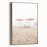 Vintage poster art of a summer landscape on framed canvas, with muted gold and black tones, ideal for bedroom wall decor.