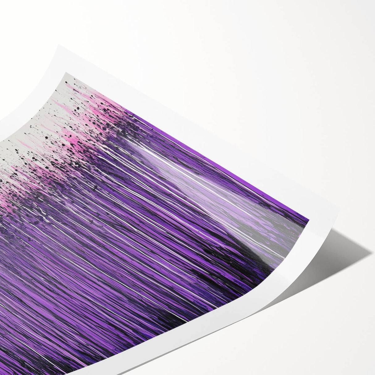 Dining Room Wall Decor – Vibrant Purple and Pink Drip Abstract