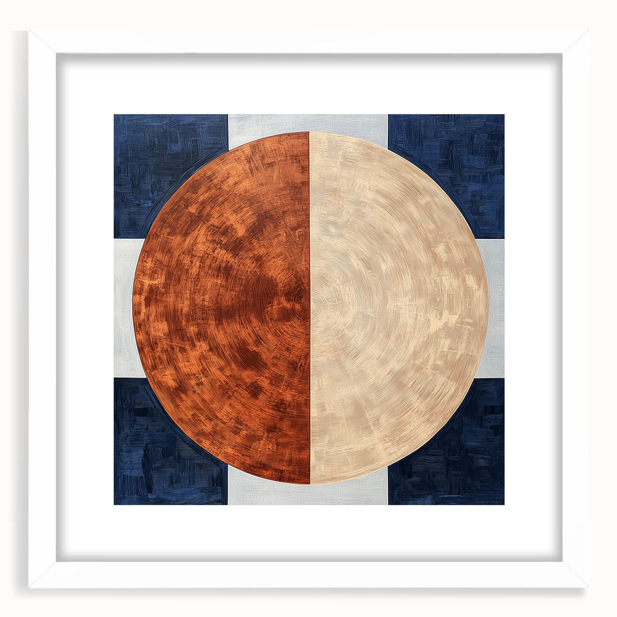 Modern Geometric Circle Living Room Wall Art - Abstract Print