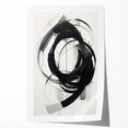 Abstract minimalist wall art print featuring soft pastel colors and geometric shapes, elegantly rolled and ready for display, perfect for modern home decor.