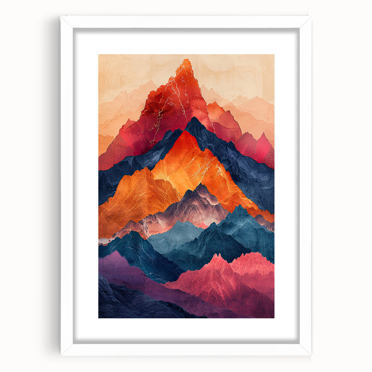 Canvas Art for Dining Area – Vibrant Multicolor Mountain Scene