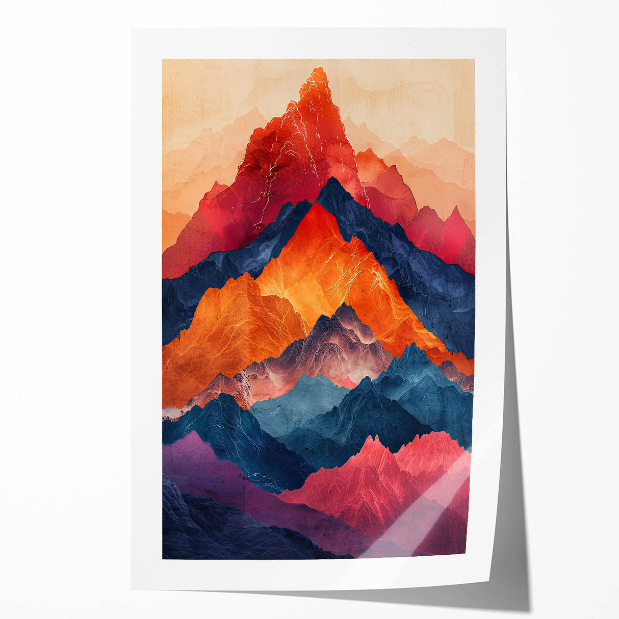 Canvas Art for Dining Area – Vibrant Multicolor Mountain Scene