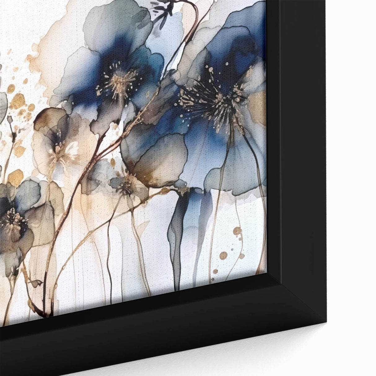 Elegant Floral Living Room Wall Art - Modern Canvas & Framed Print