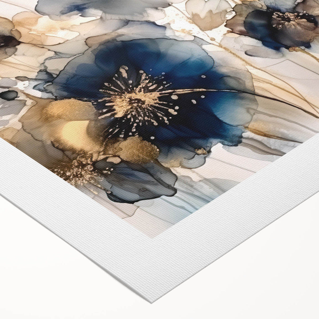 Elegant Floral Living Room Wall Art - Modern Canvas & Framed Print