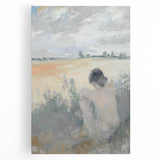 Abstract figurative stretched canvas artwork showcasing vibrant colors and fluid shapes, perfect for modern home decor. Ideal for adding artistic flair to any living space.