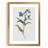 Abstract floral frame showcasing vibrant colors with a gold mat, perfect for enhancing modern decor. Ideal for art lovers seeking a stylish accent piece.