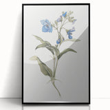 Framed acrylic artwork showcasing abstract floral designs in vibrant colors, elegantly presented in a sleek black frame, ideal for modern home decor.
