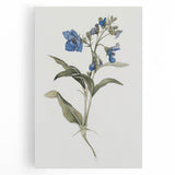 Abstract floral canvas art featuring vibrant colors of pink, blue, and green, showcasing a modern design ideal for home decor and artistic spaces.