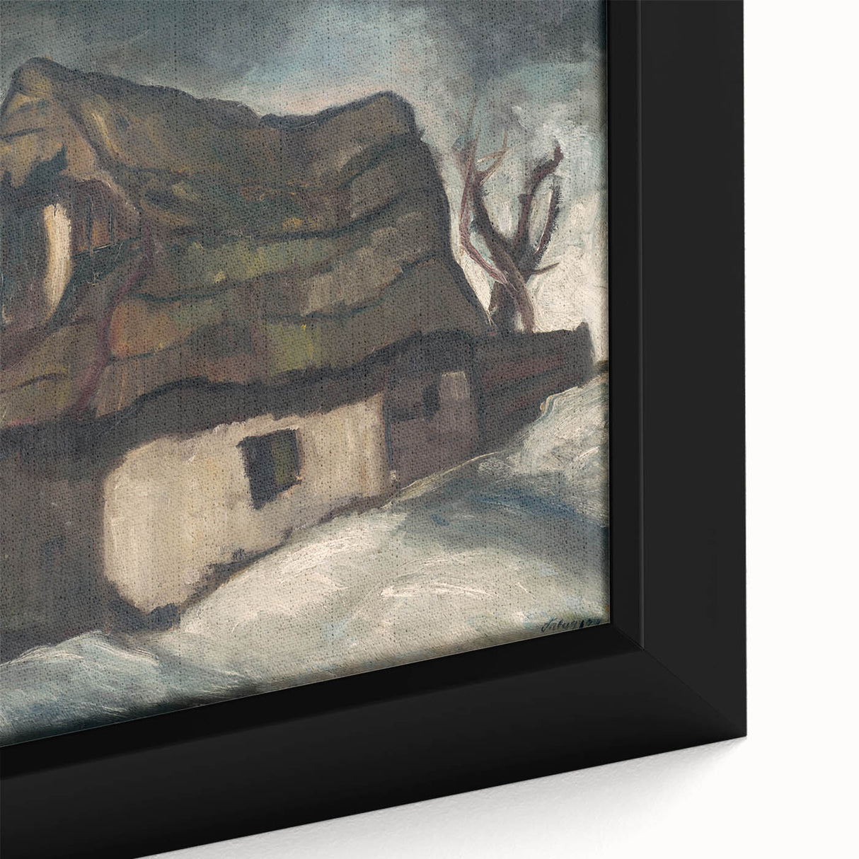 Rustic Cottages - Moody Modern Wall Art in Earthy, Dark Tones
