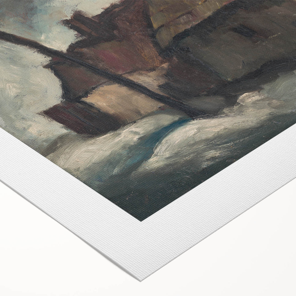 Rustic Cottages - Moody Modern Wall Art in Earthy, Dark Tones