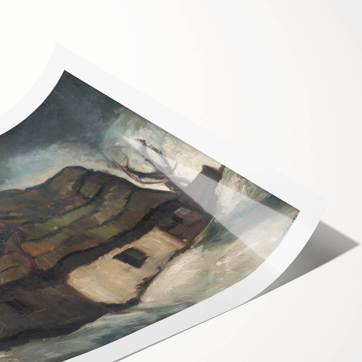 Rustic Cottages - Moody Modern Wall Art in Earthy, Dark Tones