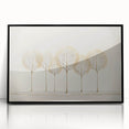 Framed abstract landscape artwork in black acrylic, showcasing vibrant colors and dynamic shapes. Perfect for modern home decor or office enhancement.