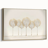 Framed abstract landscape canvas artwork featuring rich gold tones and a textured finish, perfect for modern home decor. Ideal for enhancing living spaces.