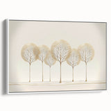 Framed abstract landscape canvas art showcasing a serene white and blue color palette, perfect for modern home decor. Side view highlights the sleek frame design, ideal for adding a touch of elegance to any room.