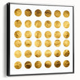 Geometric Abstract Wall Decor – Gold Circles Modern Canvas Art