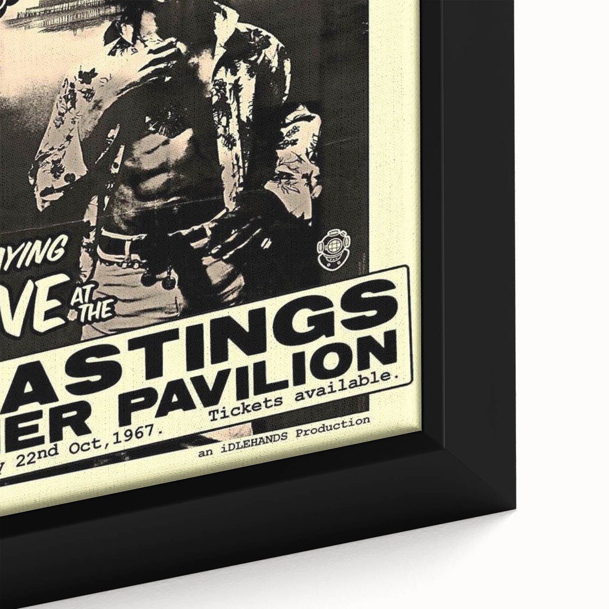 Jimi Hendrix Retro Wall Art – Vintage Hastings Pier Concert Print