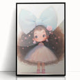 Elegant Bow Girl Wall Art - Girls Room and Nursery Decor