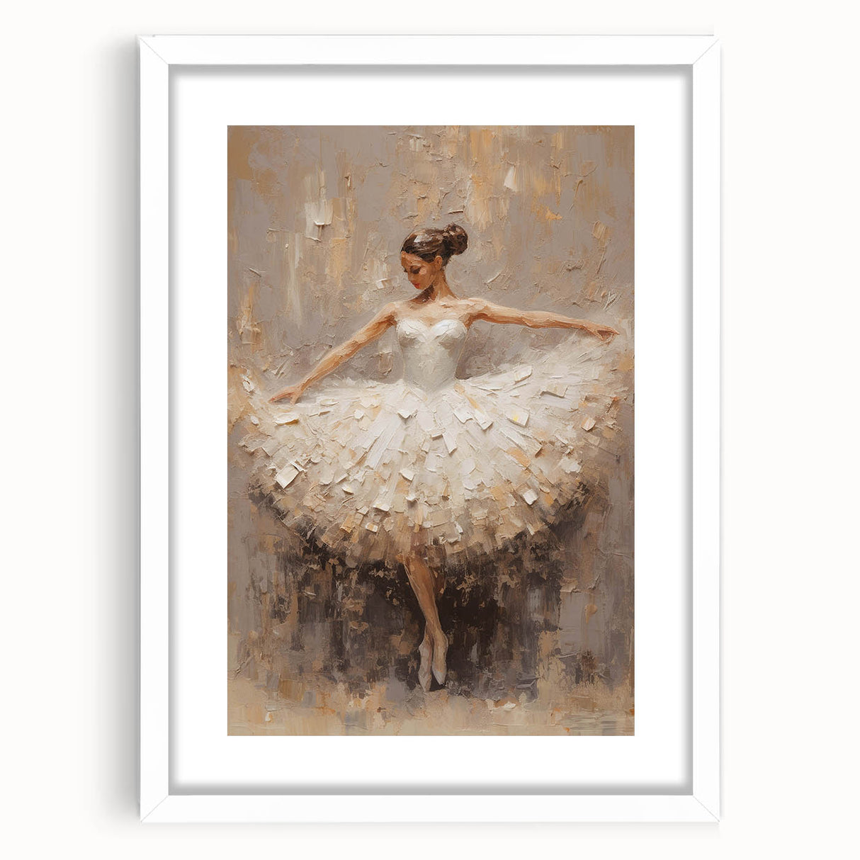 Ballet Dancer Living Room Wall Art - Modern Canvas & Framed Print