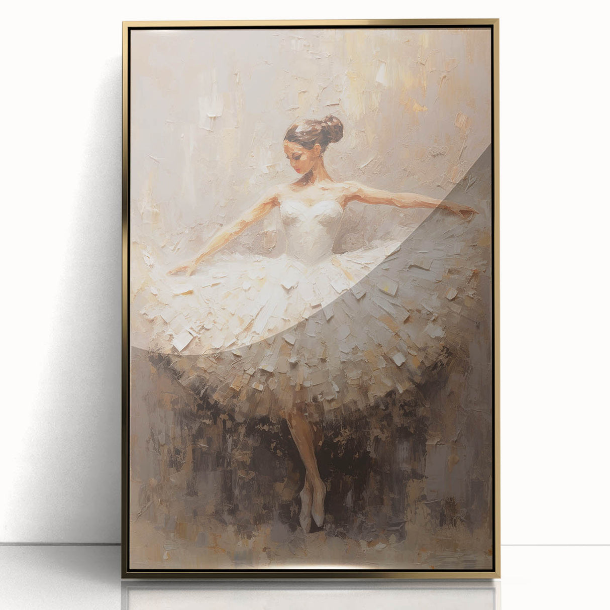 Ballet Dancer Living Room Wall Art - Modern Canvas & Framed Print