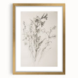 Abstract floral art frame showcasing vibrant colors and intricate designs, set in a stylish gold mat, ideal for enhancing modern home decor aesthetics.